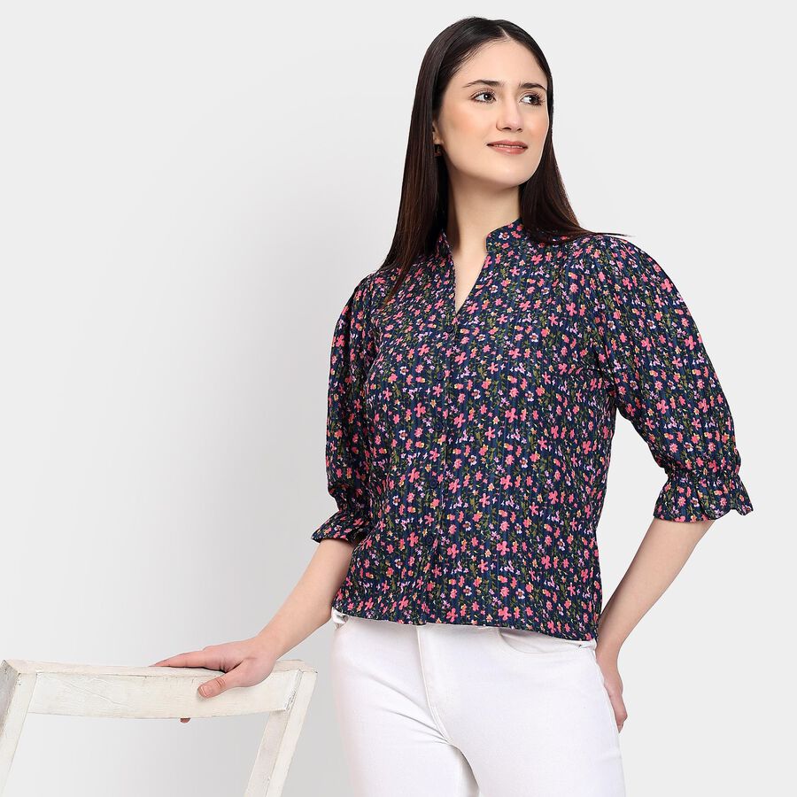 Ladies' Shirt , नेवी ब्लू, large