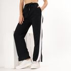Women's Jet Black Straight Fit Regular Track Pants, Black, small image number null