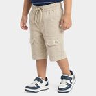 Boys' Cream Regular Fit Cargo Jamaican Shorts, Off White, small