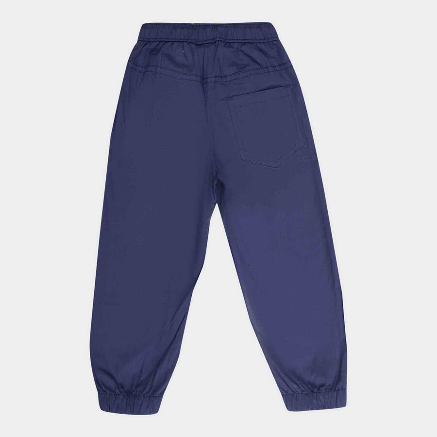 Boys Cotton Joggers, Navy Blue, large image number null