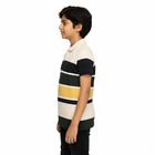 Boys Mustard Yellow and Forest Green Polo Neck Casual T-Shirt, पीला, small image number null