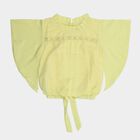 Girls Bright Yellow Round Neck Casual T-Shirt, Yellow, small image number null