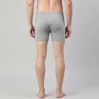 Men's Grey Regular Fit Solid Trunks, मिश्रित हल्का ग्रे, small