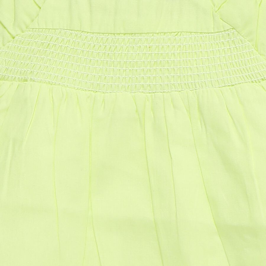 Infants' Green A-Line Smocked and Embroidered Frock, Light Green, large