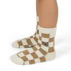 Infants Beige and White Regular Fit Bear Design Pack of 2 Socks, गहरा पीला, small image number null