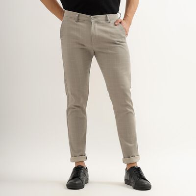 Men's Cross Pocket Slim Fit Casual Trousers 