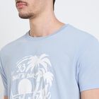 Men's Round Neck Half Sleeves T-Shirt, Sky Blue, small image number null