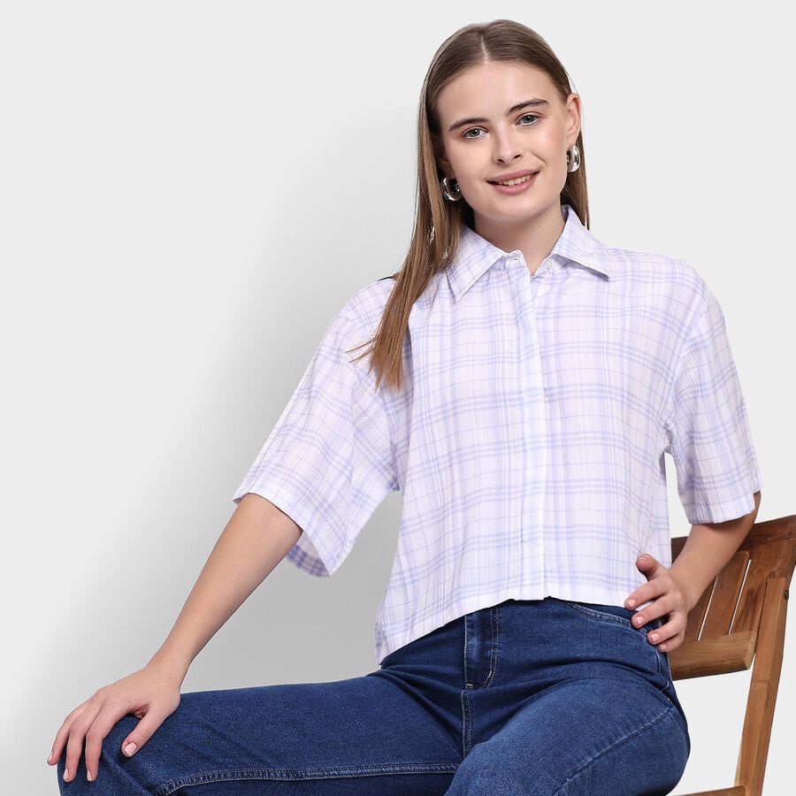 Ladies' Shirt , बैंगनी, large image number null