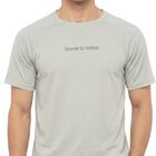 Men's Grey Round Neck Regular Drifit T-Shirt, हल्का ग्रे, small