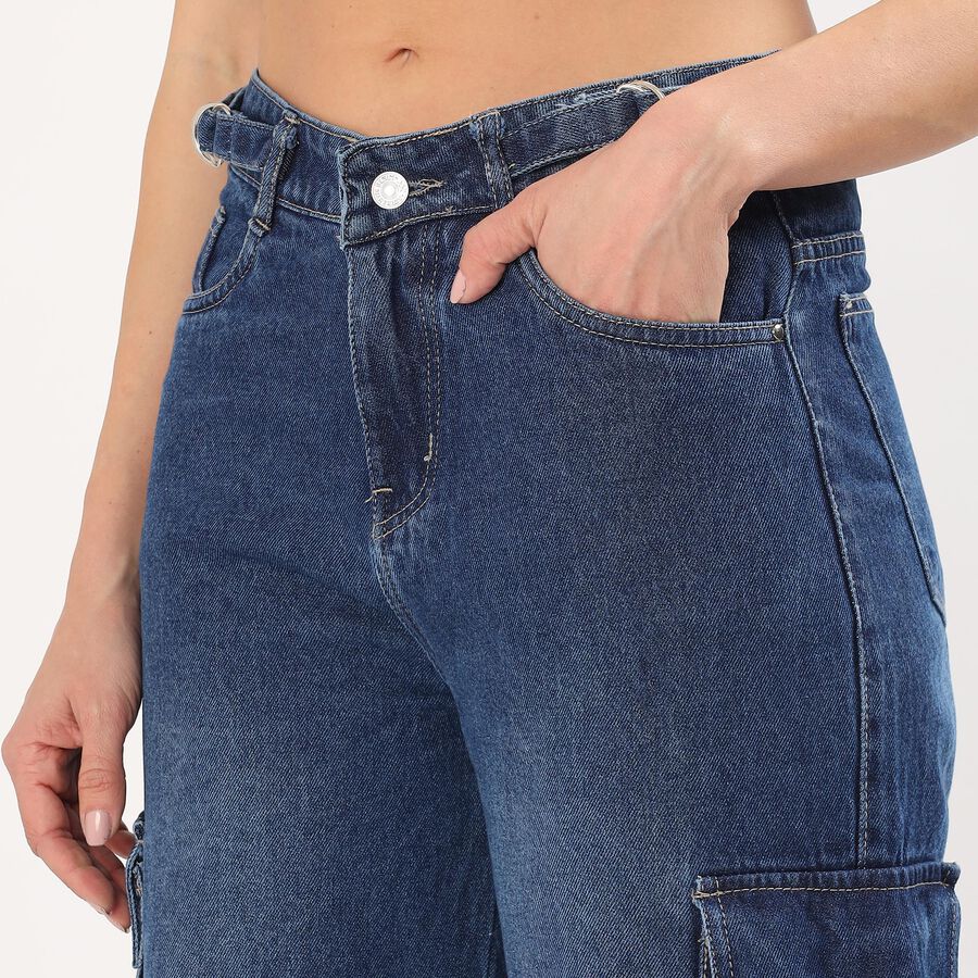 Women's Classic Blue Slim Fit Jeans, Mid Blue, large