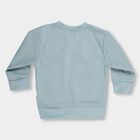 Infants Baby Blue Round Neck Regular Fit Sweatshirt, Teal Blue, small image number null