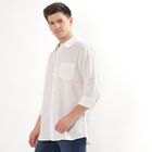 Men's Snow White Regular Collar Casual Shirt, सफ़ेद, small image number null