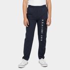 Boys' Navy Blue Straight Fit Graphic Printed Cotton Blend Pyjama, Mid Blue, small