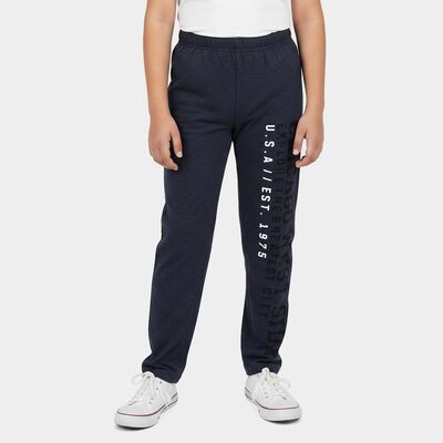 Boys' Navy Blue Straight Fit Graphic Printed Cotton Blend Pyjama