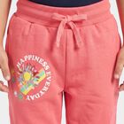 Girls' Coral Jogger Fit Graphic Printed Pyjama, मूँगा (कोरल), small