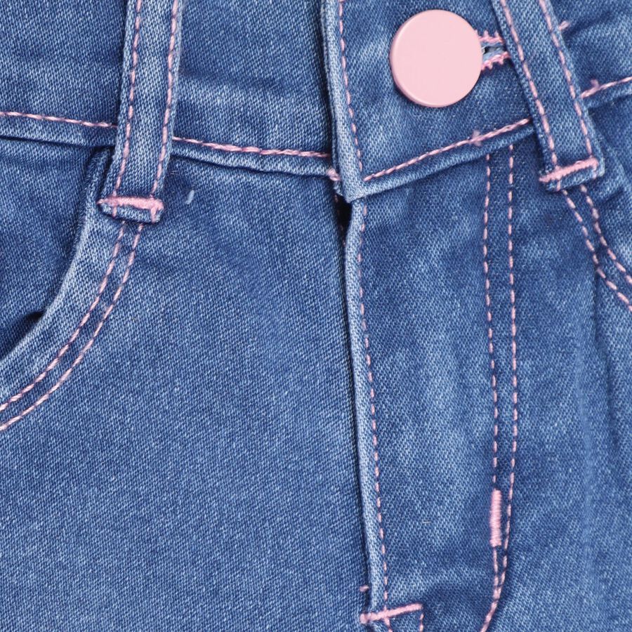 Girls' Shorts , Mid Blue, large image number null