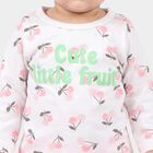 Infants Pink and White Cotton Round Neck Lounge Set Hipster Set, Pink, small