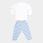 Infants Cotton Round Neck Baba Suit, Melange Light Grey, small image number null