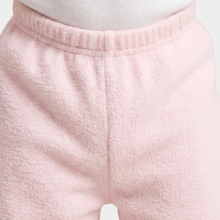 Infants Pink Straight Fit Solid Pyjama, हल्का गुलाबी, large