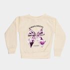 Girls' Sweatshirt, Beige, small image number null