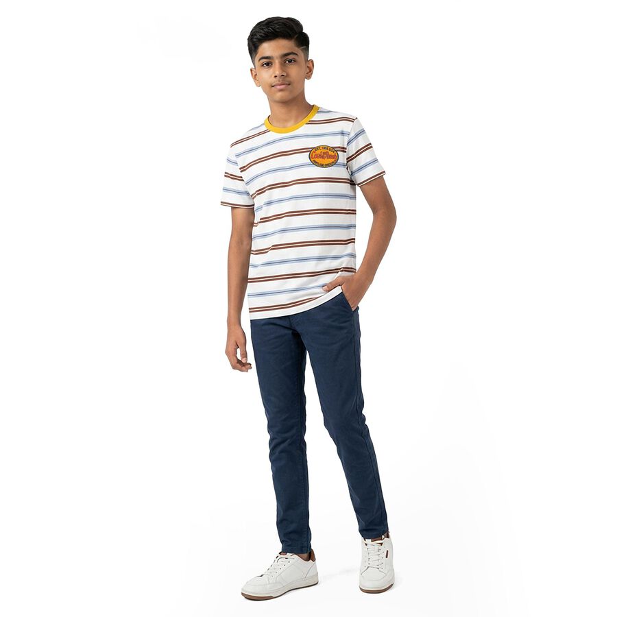 Boys' Half Sleeves T-Shirt, सफ़ेद, large image number null