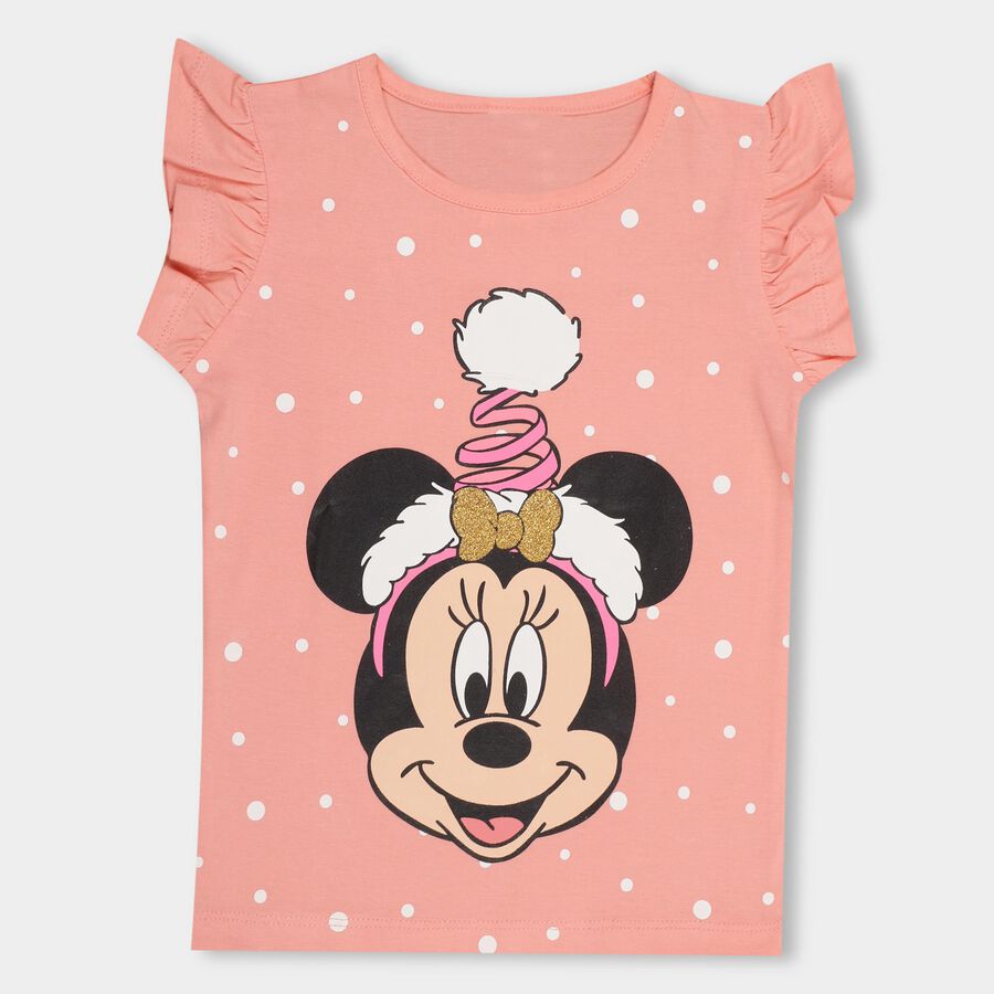 Girls' 100% Cotton T-Shirt, Light Pink, large