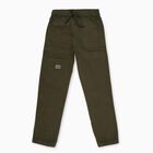 Boys Olive Green Regular Fit Jogger Trousers, Olive, small image number null