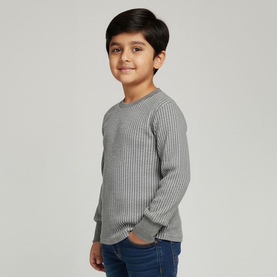 Boys' Thermal Upper, मिश्रित मध्यम ग्रे, large image number null