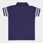 Boys Cotton Stripes T-Shirt, Navy Blue, small image number null