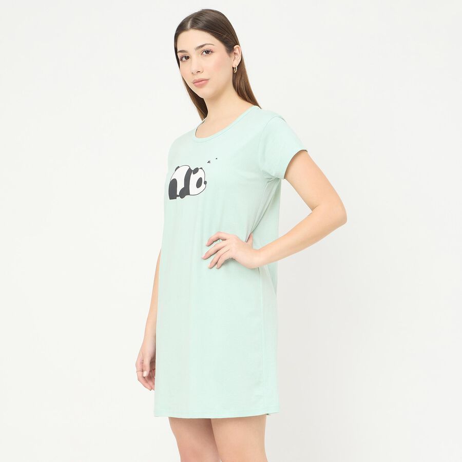 Ladies' Nighty, हल्का हरा, large