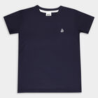 Boys' T-Shirt, Navy Blue, small