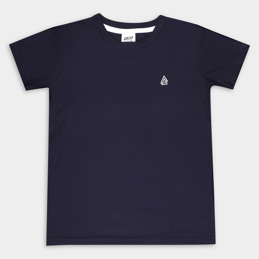 Boys' T-Shirt, Navy Blue, large