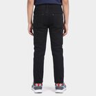 Boys' Dark Blue Drawstring Jeans, गहरा नीला, small