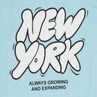 Boys Light Blue Round Neck Casual Graphic T-Shirt, Light Blue, small image number null