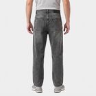 Men's Grey Straight Fit Washed Jeans, हल्का ग्रे, small