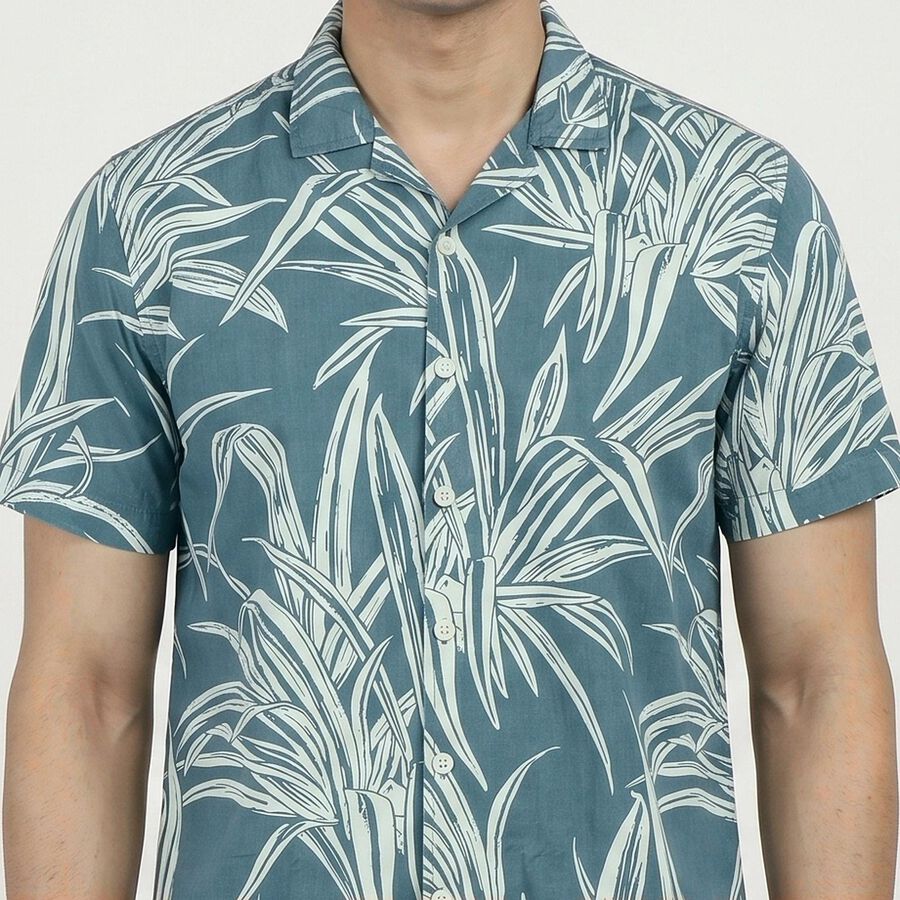 Men Grey Cotton Casual Shirt, हल्का ग्रे, large