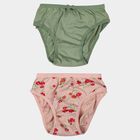 Girls Pink Regular Fit Floral Print Panty, Pink, small