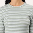 Women's Green Crew Neck Pleated Dress, Light Green, small