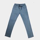 Boys Mid Blue Straight Fit Classic Jeans, मध्यम नीला, small