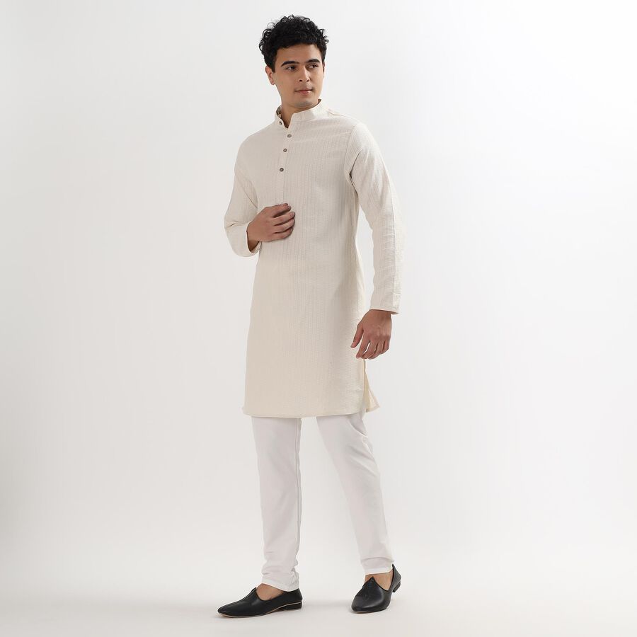 Men's Kurta , Off White, large image number null