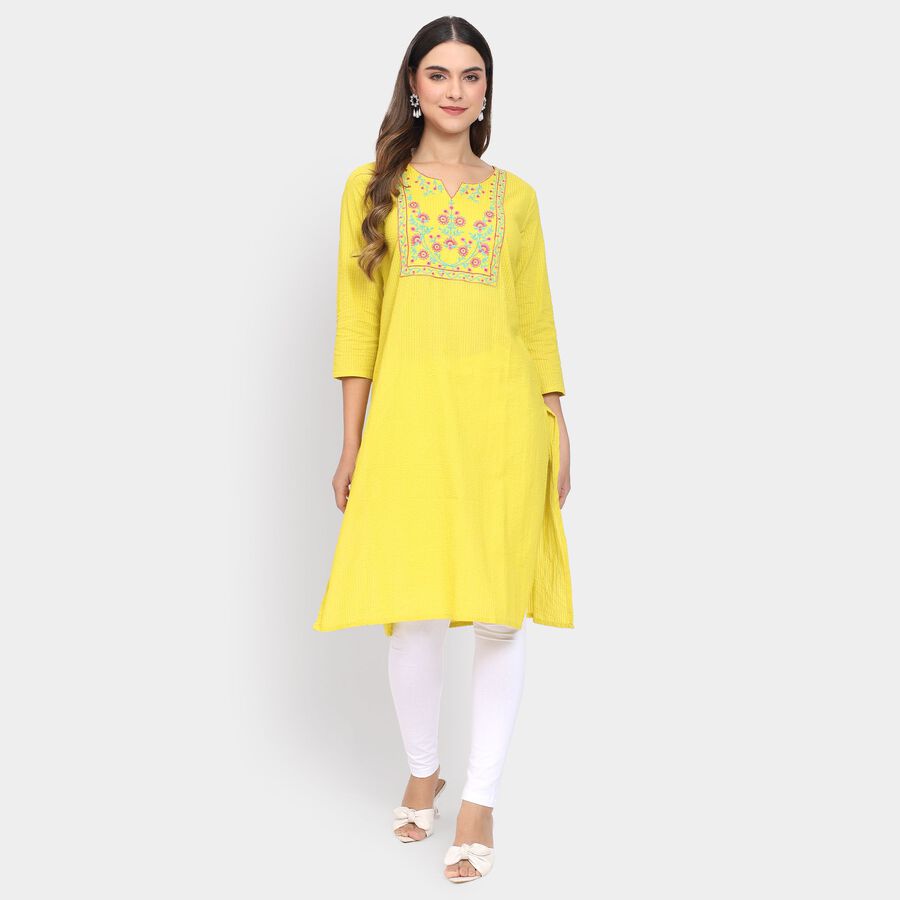 Ladies' 100% Cotton Kurta , Light Green, large image number null