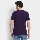 Men's Round Neck Half Sleeves T-Shirt , Purple, small image number null