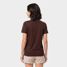Women's Brown Round Neck Regular T-Shirt, Brown, small