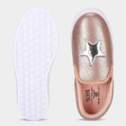 Girls' Rose Gold Slip-On Casual Shoes, Golden, small