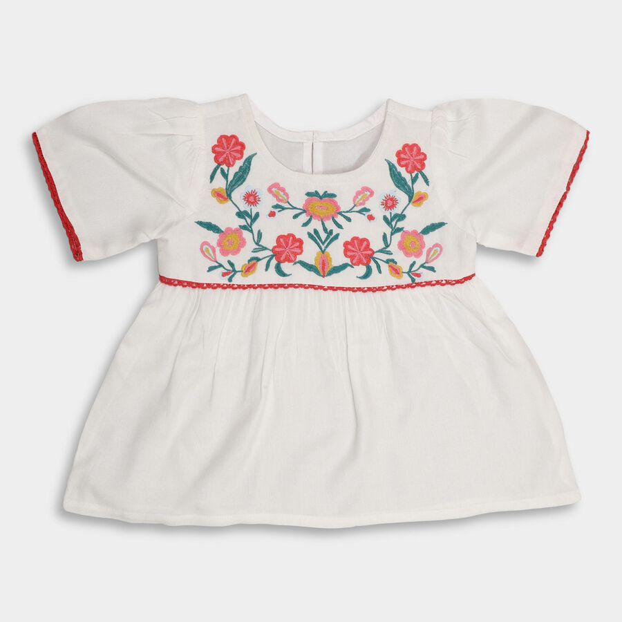 Girls' Blouse, ऑफ व्हाइट, large
