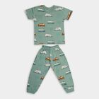 Boys' 100% Cotton Suit Night , हल्का हरा, small image number null