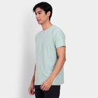 Men's Round Neck Half Sleeves T-Shirt, Aqua, small image number null