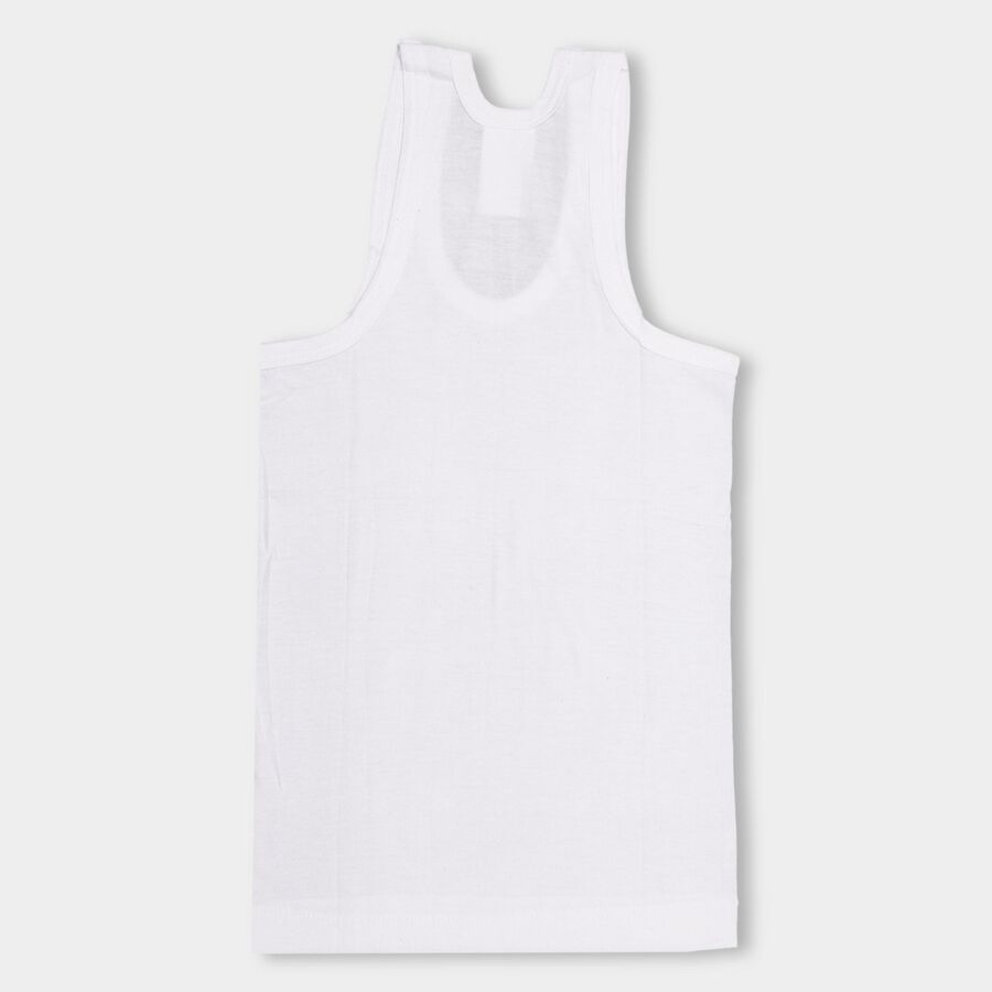 Boys' 100% Cotton Vest, White, large image number null