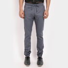 Solid Casual Trousers, Mid Blue, small image number null