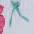 Girls' Off White Cotton Blend Shorts, Off White, small